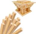 1/4 x 12 Inch 50 PCS Square Dowel Rods Wood Sticks Wooden Dowel Rods Unfinished by DTmasao