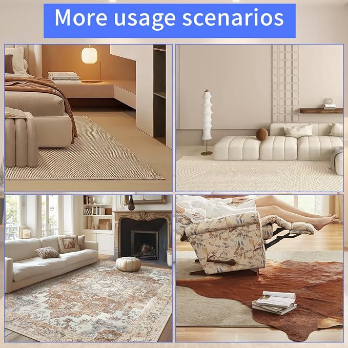Extra Large Area Rug Cushioned Carpet Pad, 3x5 Ft, Thick Felt Pad - Image 5