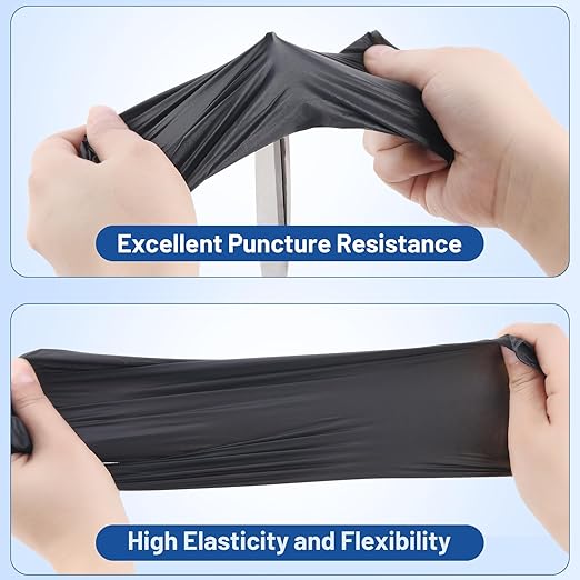 JMU Black Nitrile Gloves XS Bulk, Case of 1200, Latex Free Powder Free Nitrile - Image 3