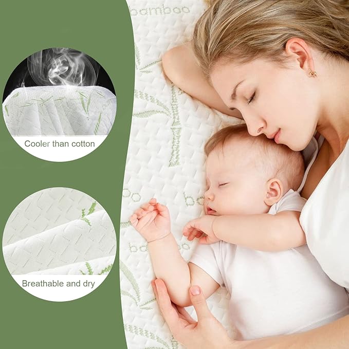 Twin XL Mattress Protector Waterproof Mattress Pad Washable Bamboo Rayon - Image 4