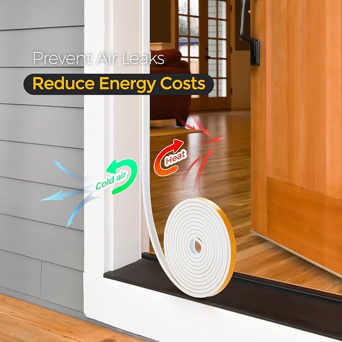 26 Feet Weather Stripping Door Seal, 1/2" Wide X 1/4" Thick Door Seal Strip - Image 6