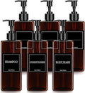 Tanlade 6 Pcs Shampoo and Conditioner Dispenser Bottles 16oz Modern Shower Soap by Tanlade