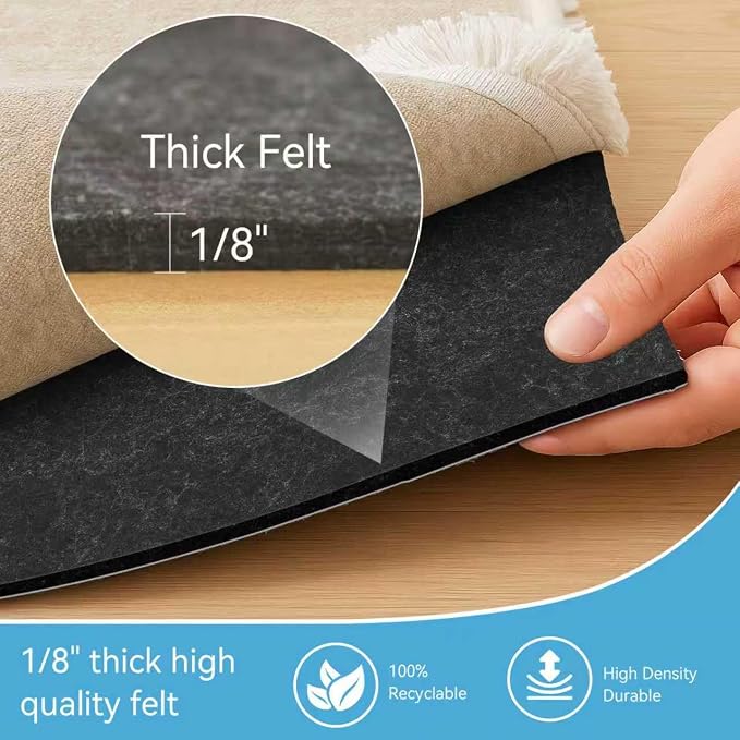 Warmstar 5x7 FT Non Slip Rug Pad, 100% Waterproof Felt Rug Pad - Image 5