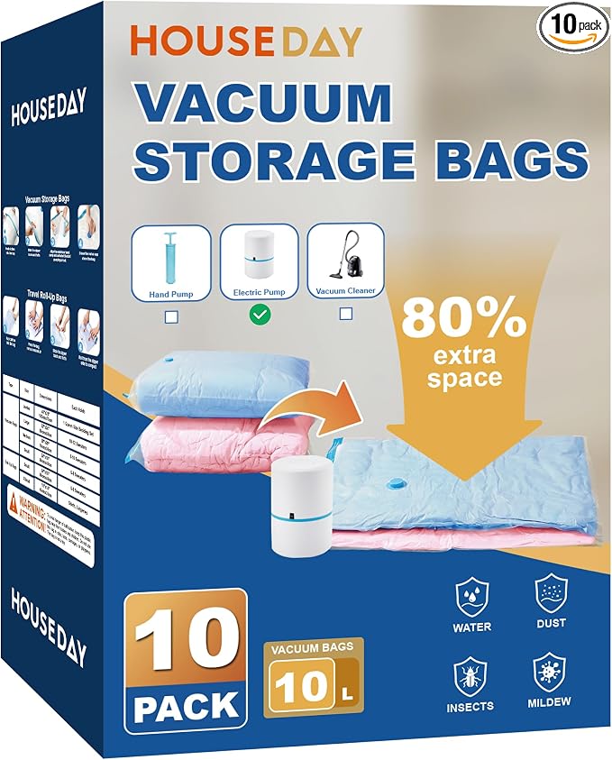 HOUSE DAY 10 Large Vacuum Seal Bags by HOUSEDAY