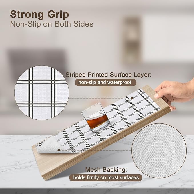 OcePor Non-Adhesive Drawer and Shelf Liner 12IN x 30FT，Non Slip Cabinet and - Image 2