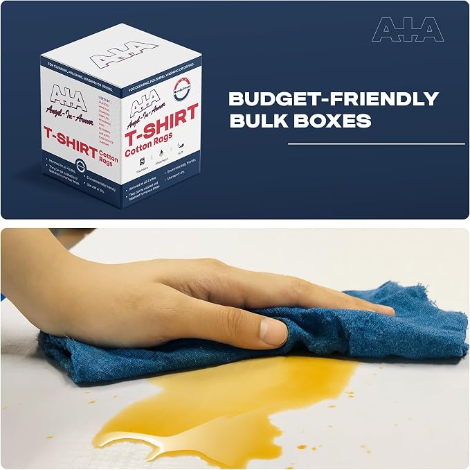 Angel-in-Armor Colored T-Shirt Rags – 5lb Box of Recycled Cotton Knit Shop Rags - Image 5