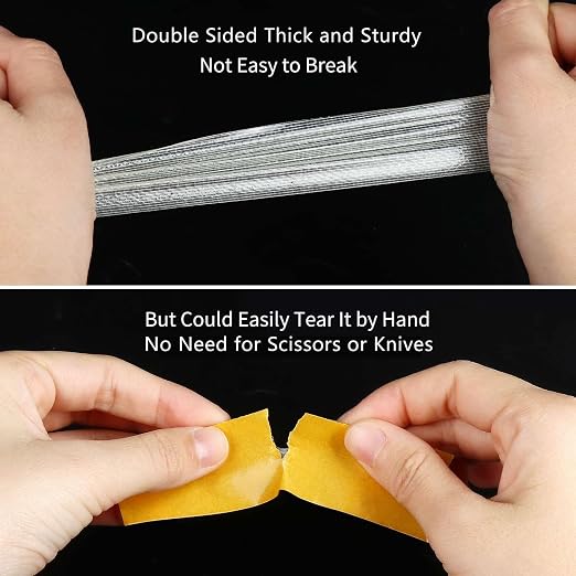 4Pack Double Sided Tape Heavy Duty, 2in x 66FT, Super Sticky Resistente Clear - Image 4