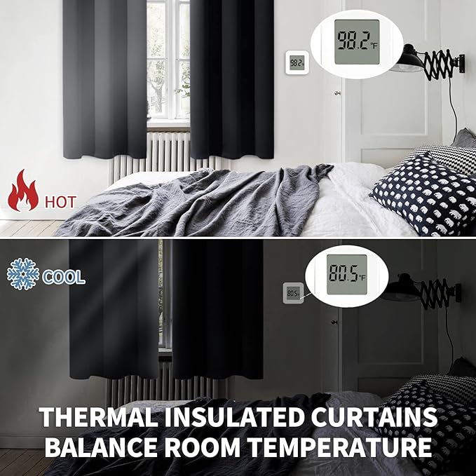 BGment Black Out Curtains 54 Inches Length - Image 3
