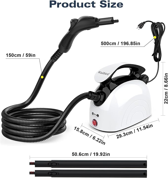 Steam cleaner, equipped with 21 specialized accessories, 1.08-liter water tank - Image 7