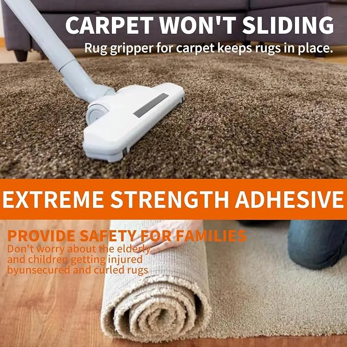 TAPEBEAR Carpet Tape Double Sided 2Inch x 30Yards, Heavy Duty Rug Gripper Anti - Image 2