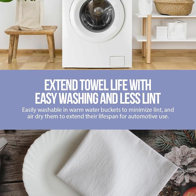 Flour Sack Towels| Tea Towel for Crafts| Kitchen Dish Cotton Blank Towel for - Image 4