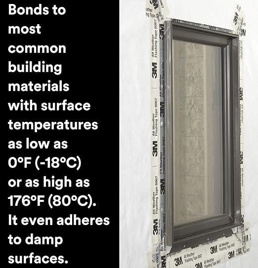 3M All Weather Flashing Tape 8067-3" x 75ft, Waterproof Seals - Image 3