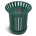 8Gallon/30L Commercial Outdoor & Indoor Metal Trash Can, Outdoor Slatted Trash by Unknown