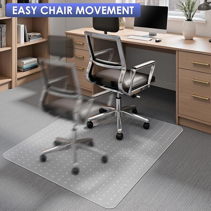 Kuyal Office Chair Mat for Carpet, 2 Pack 46x 60 Clear Heavy Duty Computer - Image 6