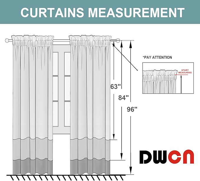 DWCN Blackout Curtains for Bedroom 72 Inch Length 2 Panels Set, Solid Thermal - Image 8