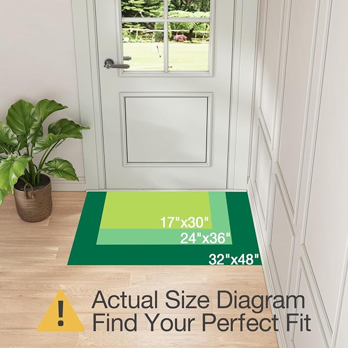 LUMI Indoor Door Mat 17"x30", Ultra Thin Low Profile Non-Slip Doormat - Image 2