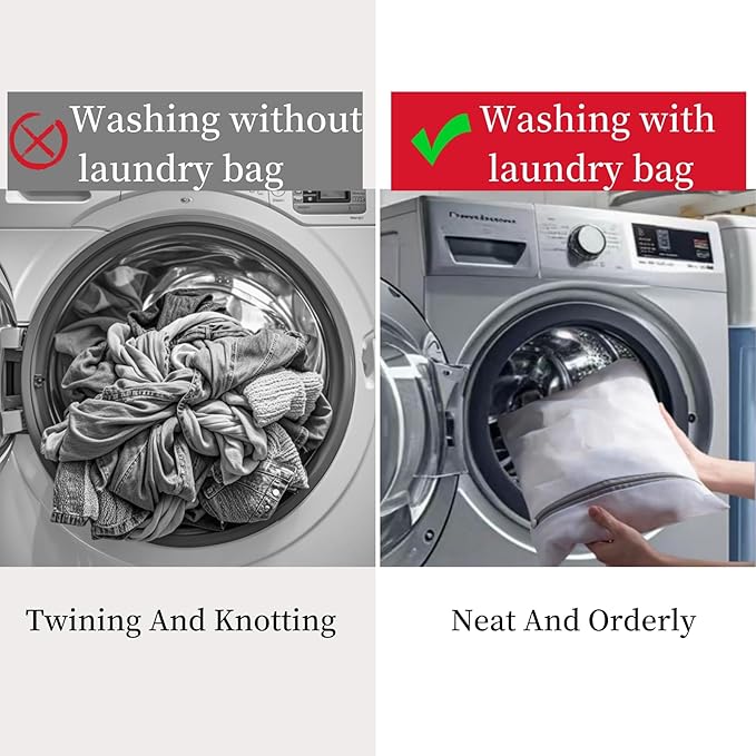 Lingerie Bags for Washing Delicates Pack Of 3 L/M/S Laundry Bags Mesh Wash Bags - Image 3