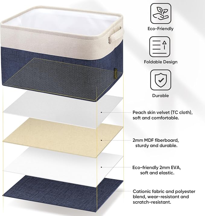 BALEINE 1 Pack Fabric Storage Bins - Image 7