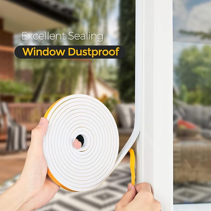 50 Feet Weather Stripping Door Seal, 1/4" Wide X 1/8" Thick Door Seal Strip - Image 7