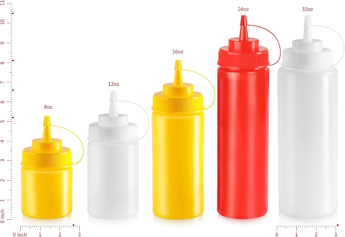 New Star Foodservice Squeeze Bottles, Wide Mouth, 32 oz - Image 2