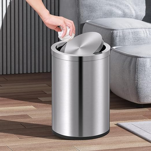 Mbillion Small Trash Can with Swing Lid 4 Gallons/15 Liter, Mini Trash Can with - Image 6
