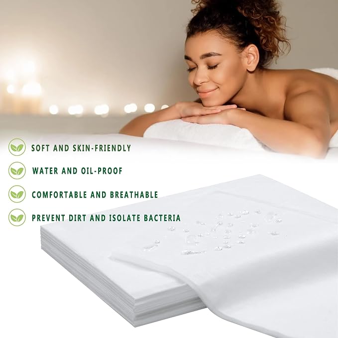 200 Pcs Disposable Bed Sheets 31" x 71" Massage Table Sheets Non Woven Fabric - Image 4