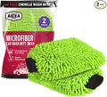 AIDEA Car Wash Mitt Microfiber, 2PK-Scratch-Free& Lint-Free, Premium Chenille by AIDEAHOME