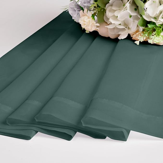 Chyhomenyc Hunter Green Sheer Curtains 84 inches Long 2 Panels Set, Light - Image 8