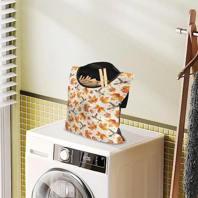Maple Leaf Large Capacity 14.5 x 12 Inch Clothespin Bag - Image 3