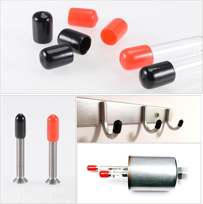 uxcell 20pcs Rubber End Caps 49mm ID Vinyl Round Tube Bolt Cap Cover Thread - Image 5