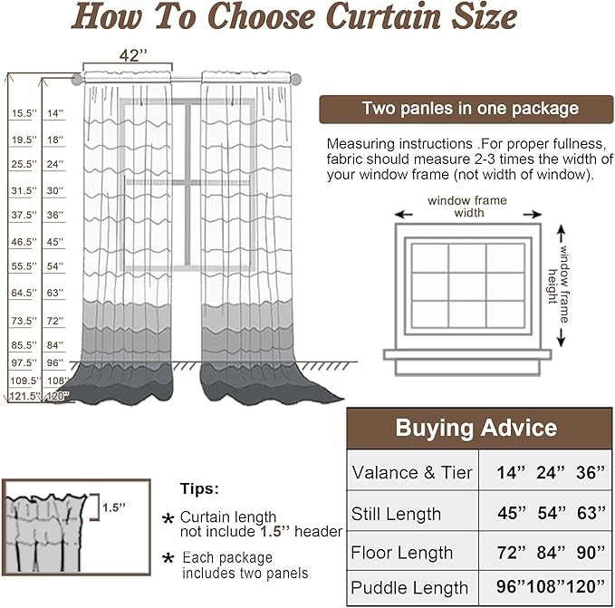 Chyhomenyc Light Green Sheer Curtains 78 Inches Long 2 Panels Set - Image 5