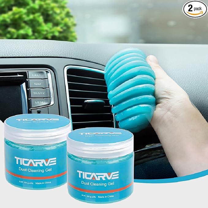 TICARVE 2Pack Cleaning Gel Car Putty Car Detail Putty Auto Detail Gel Detail by TICARVE