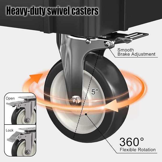 Heavy Duty Rolling Utility Cart - Image 5