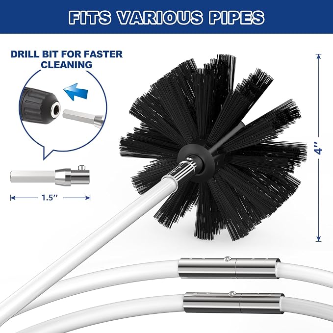 Sealegend 15 Feet Dryer Vent Cleaner Kit/Lint Remover/Upgraded Flexible - Image 2