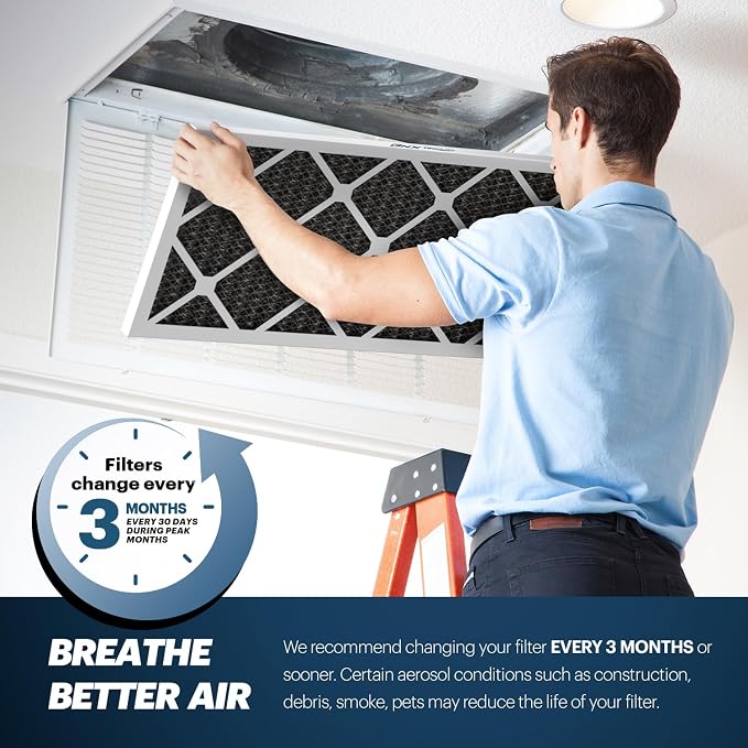 BNX TruFilter 16x24x1 MERV 12 Odor Defense AC Furnace Air Filter - Image 7