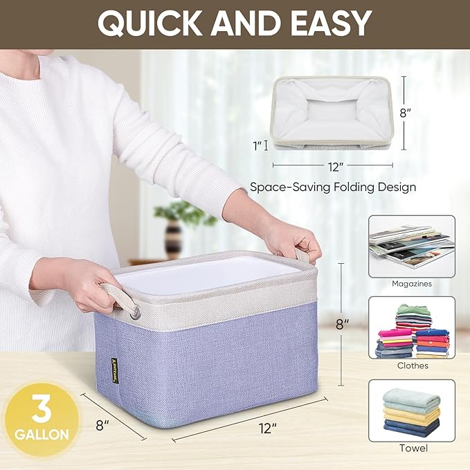 BALEINE 4 Pack Fabric Storage Bins - Image 4