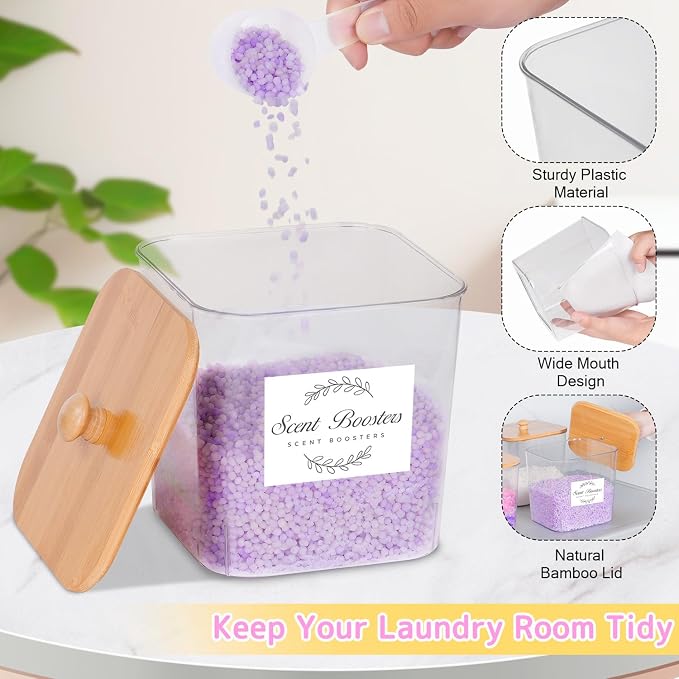 efluky 3 Pack Laundry Pods Container & Dryer Sheet Holder Set, Laundry Pods - Image 2
