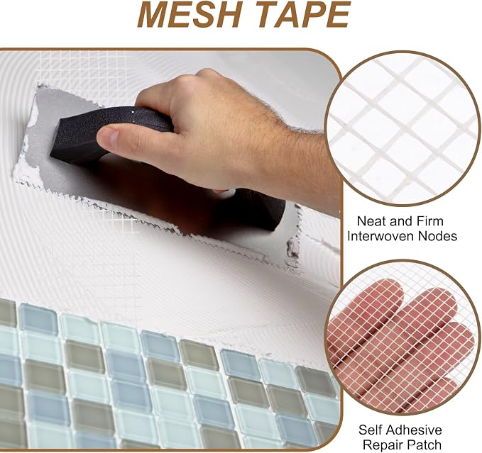 PATIKIL Drywall Repair Mesh Tape, 4 inch x 164 ft Fiberglass Repair Patch - Image 3