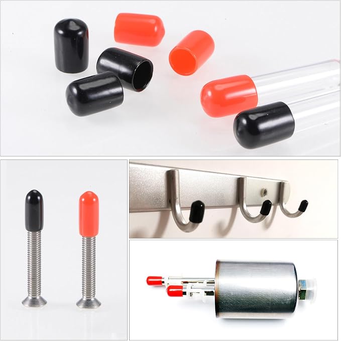 uxcell 20pcs Rubber End Caps 1.5mm ID Vinyl PVC Round Tube Bolt Cap Cover Screw - Image 5