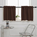 Pickluc Cafe Curtain 24 Inches Length, Rod Pocket Kitchen Curtain, Short by PICKLUC