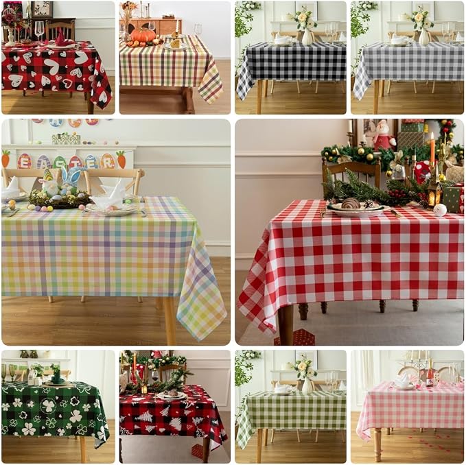 Classic Gingham Tablecloth Fabric - Image 3
