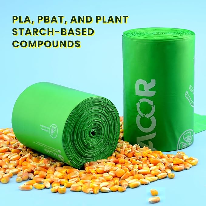 Compost Bags, 3 Gallon Compostable Food Scrap Bags Handle Tie, Certified by BPI - Image 2
