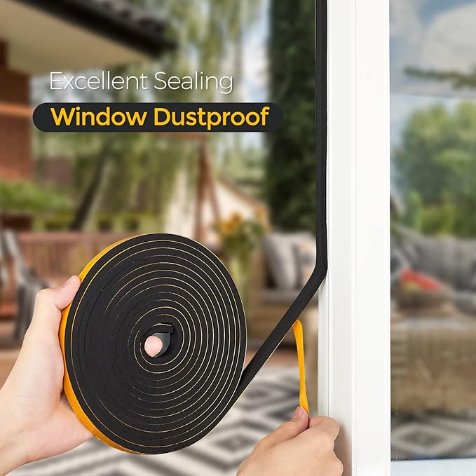 32 Feet Weather Stripping Door Seal, 1/2" Wide X 1/8" Thick Door Seal Strip - Image 7