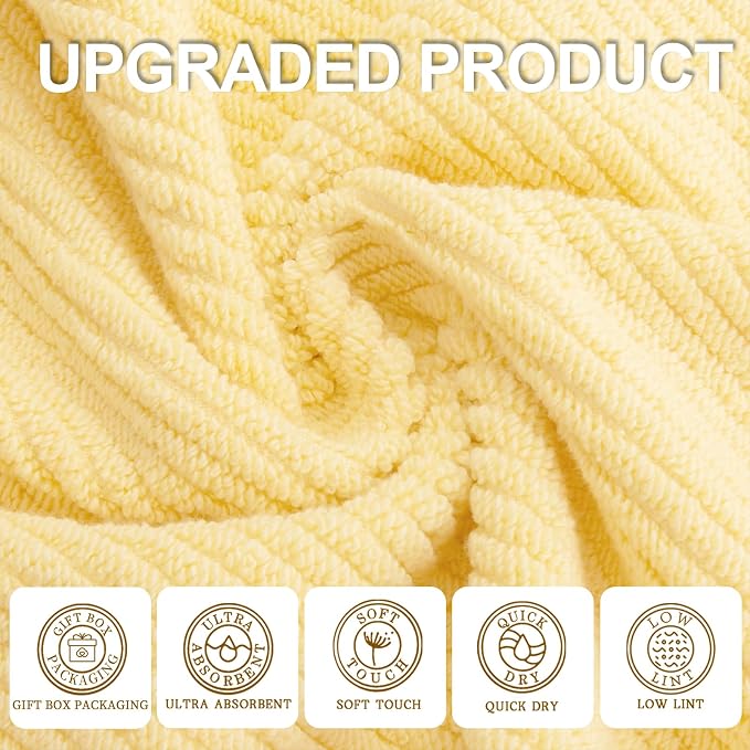VOOVA & MOVAS Washcloths 6 Pack, Fluffy Hand Towels, Hotel Wash Cloths - Image 2