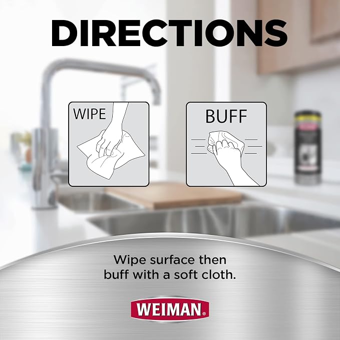 Weiman Heavy Duty Cooktop Polish & Stainless Steel Wipes - Image 5
