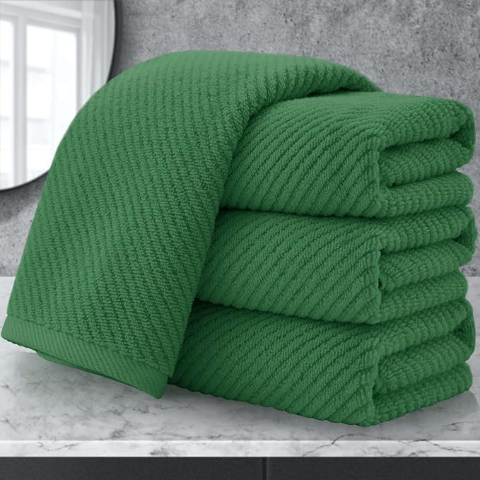 Green Hand Towels for Bathroom by VOOVAMOVAS