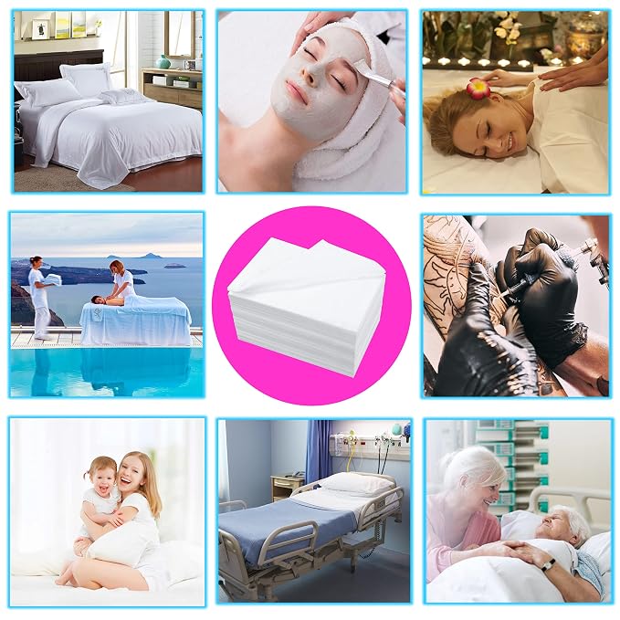 Disposable Bed Sheets 100 Pcs 31" x 71" Massage Table Sheets Non Woven Fabric - Image 7