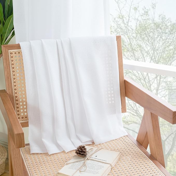 YoungsTex White Cafe Curtains 36 Inch Length - Image 7