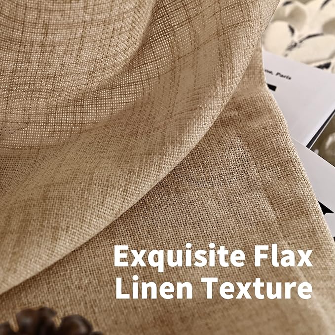 YoungsTex Burlap Linen Curtains 63 Inch Length - Image 5