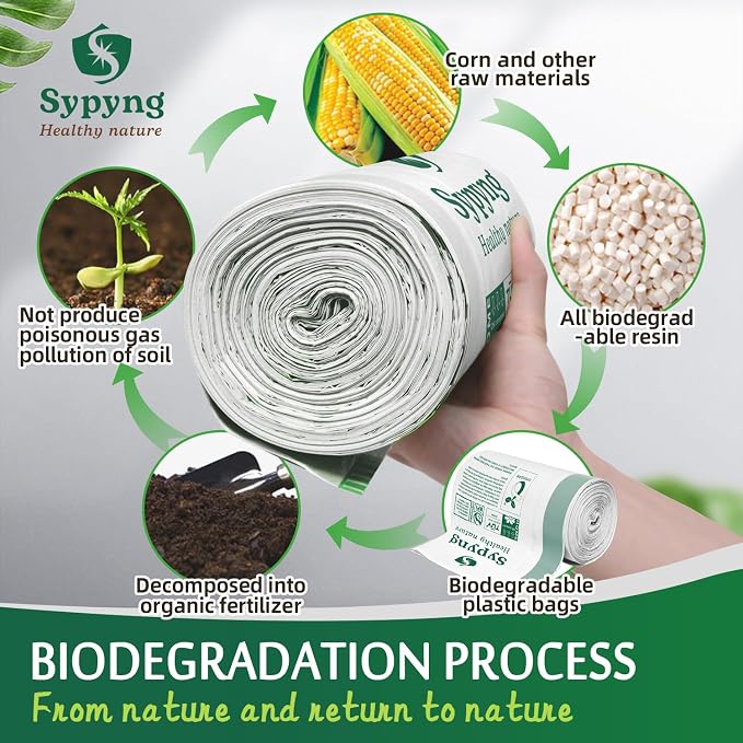Compostable Kitchen Waste Trash Bags 3-4 Gallon Heavy Duty 100% Biodegradable - Image 9